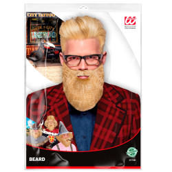 Plné fúzy, blond, s gumičkou
